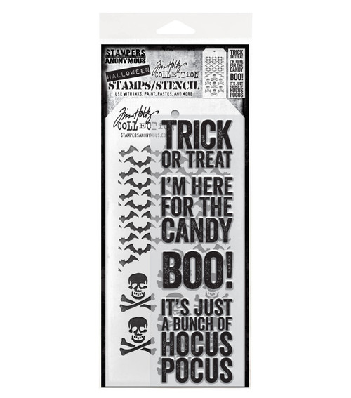 Tim Holtz Mixed-Media Stamps & Stencil-Set #46 - 5A002XXV-1GYTR - 793888448308