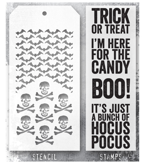 Tim Holtz Mixed-Media Stamps & Stencil-Set #46 - 5A002XXV-1GYTR