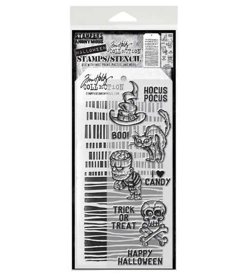 Tim Holtz Mixed-Media Stamps & Stencil-Set #30 - 5A002XXV-1GYV3 - 787790626619