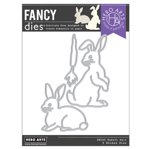 Hero Arts Fancy Dies-Rabbit Pair 5A002Y0R-1GYZ7 - 085700946605