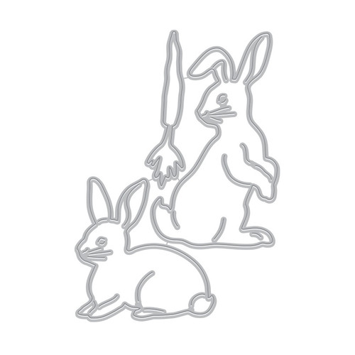 Hero Arts Fancy Dies-Rabbit Pair 5A002Y0R-1GYZ7
