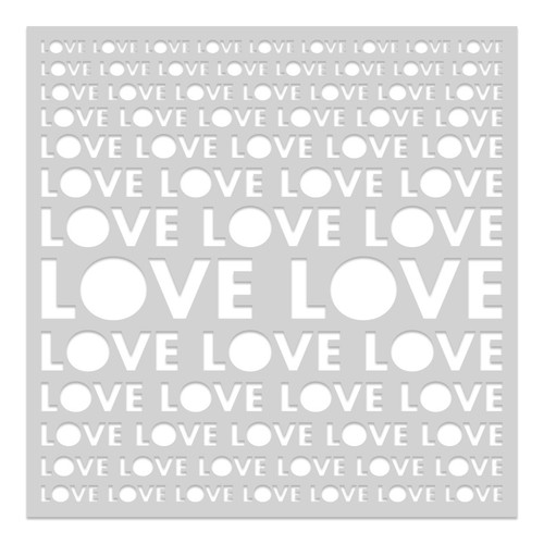 Hero Arts Stencil 6"X6"-Lots Of Love - 5A002Y13-1GYZ6 - 085700947275