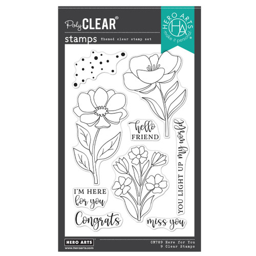 Hero Arts Clear Stamps 4"X6"-Here For You - 5A002Y0P-1GYZC - 085700946643