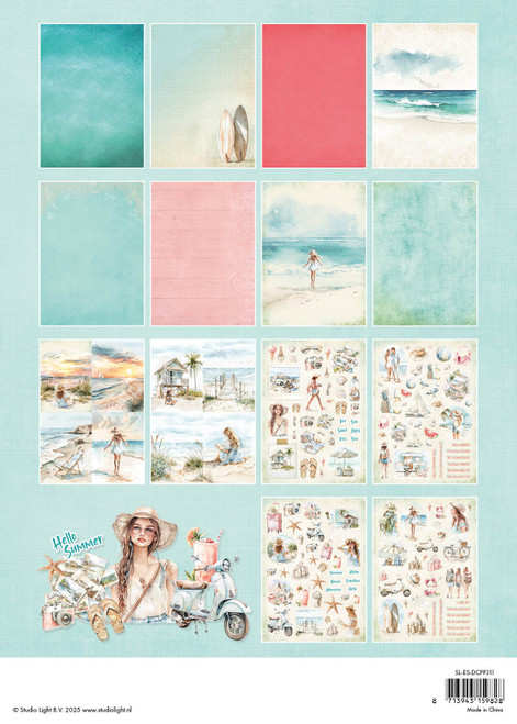 Studio Light Essentials Die-Cut Paper Pad 8.25"X11.5" 28/Pkg-Summer Celebration - 5A002Y53-1GZ35