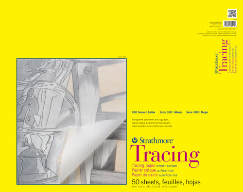 Strathmore 300 Series Tracing Pad 19"X24"-50 Sheets, Tape Bound - 370190 - 012017395192