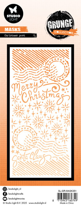Studio Light Grunge Stencil 5.9"X8.27"-Christmas Post - 5A002Y66-1GZ3J