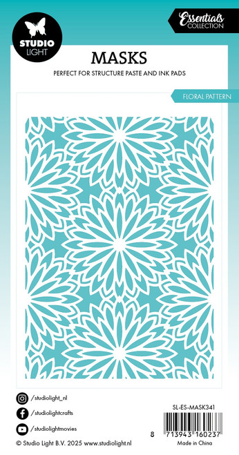 Studio Light Essentials Stencil 4.13"X5.83"-Floral Background - 5A002Y8Z-1GZ3M