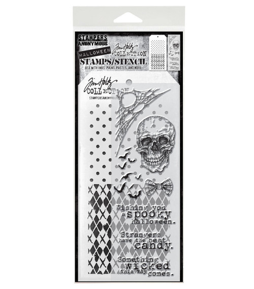 Tim Holtz Mixed-Media Stamps & Stencil-Set #28 - 5A002XXV-1GYSQ - 787790625810