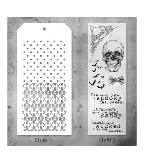Tim Holtz Mixed-Media Stamps & Stencil-Set #28 - 5A002XXV-1GYSQ