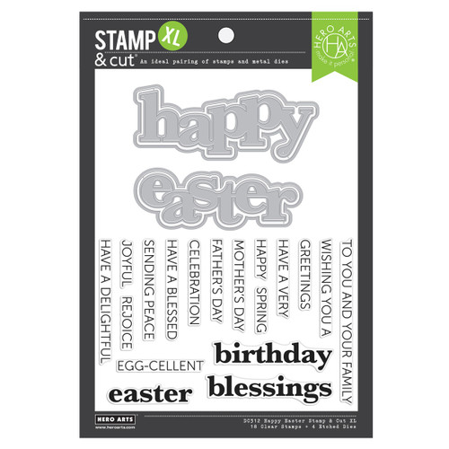 Hero Arts Stamp & Cut XL-Happy Easter - 5A002Y1N-1GYYK - 085700946506
