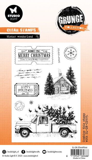 Studio Light Grunge Clear Stamp-Winter Wonderland - 5A002Y8P-1GZ2N