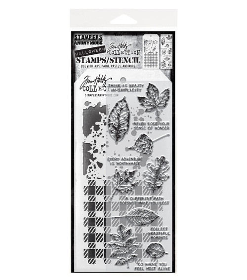 Tim Holtz Mixed-Media Stamps & Stencil-Set #50 - 5A002XXV-1GYS6 - 793888448704