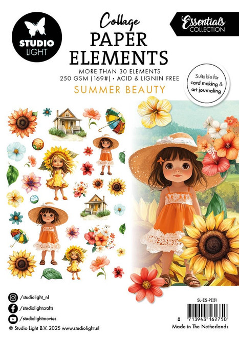 Studio Light Essentials Paper Elements 34/Pkg-Summer Beauty - 5A002Y5J-1GZ4N - 8713943162750
