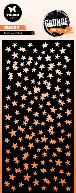 Studio Light Grunge Stencil 5.9"X8.27"-Star Confetti - 5A002Y54-1GZ4S - 8713943160732
