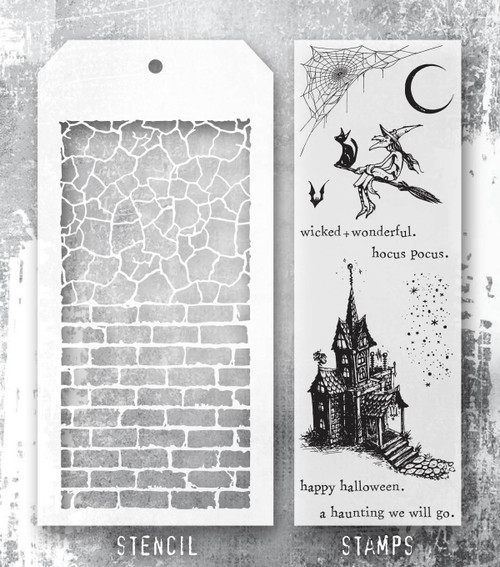 Tim Holtz Mixed-Media Stamps & Stencil-Bewitching - 5A002XXV-1GYT2