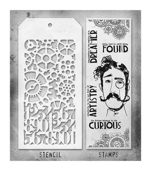Tim Holtz Mixed-Media Stamps & Stencil-Set #37 - 5A002XXV-1GYV9