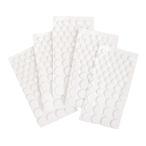 Sticky Thumb Dimensional Adhesive Foam 275/Pkg-White Dots, Assorted Sizes - ST340272