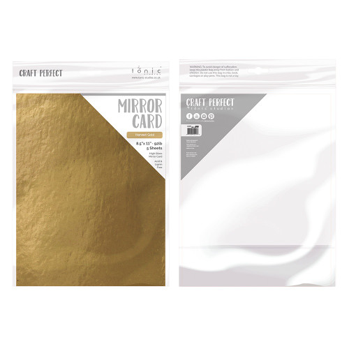 3 Pack - Craft Perfect Mirror Cardstock 8.5"X11" 5/Pkg-High Gloss Harvest Gold - MIRRORG-9457E 3 Pack - Craft Perfect Mirror Cardstock 8.5"X11" 5/Pkg-High Gloss Harvest Gold - MIRRORG-9457E