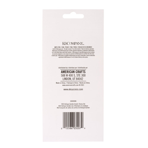 3 Pack - K&Company Antique Garden Acrylic Stamps 17/Pkg- - 30000086