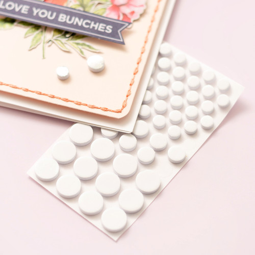 3 Pack - Sticky Thumb Dimensional Adhesive Foam 275/Pkg-White Dots, Assorted Sizes - ST340272