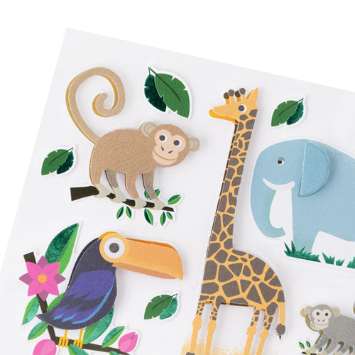 6 Pack - Sticko Themed Stickers-Jungle Animals - E5238315