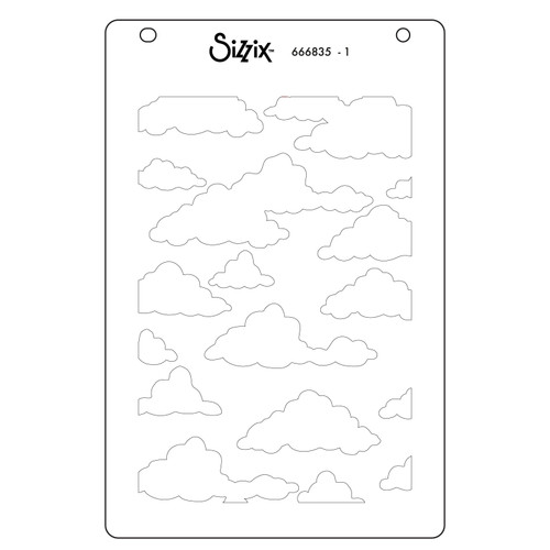 Sizzix A6 Layered Stencils 4/Pkg by Catherine Pooler-In The Clouds - 5A002MX1-1GP99