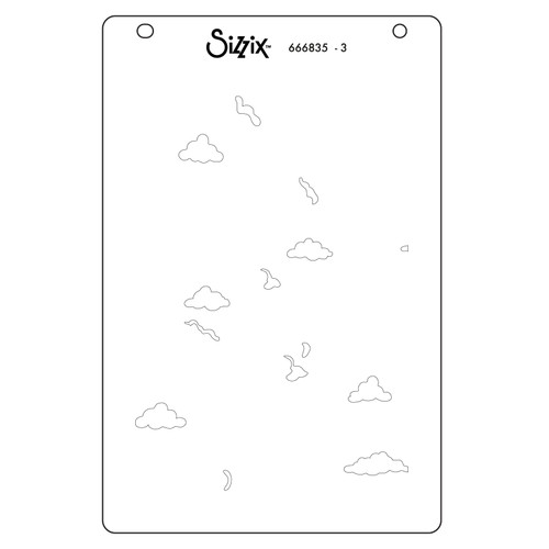 Sizzix A6 Layered Stencils 4/Pkg by Catherine Pooler-In The Clouds - 5A002MX1-1GP99