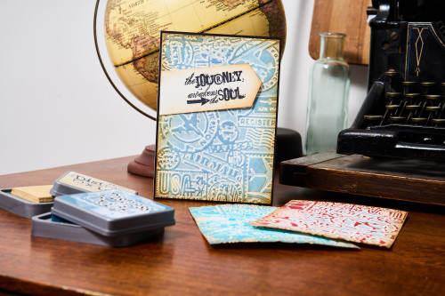Sizzix Textured Impressions Embossing Folder by Tim Holtz-Vault Airmail - 5A002MXD-1GPBB
