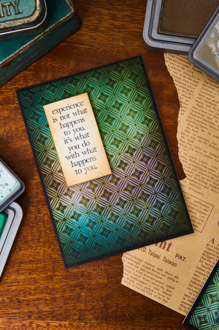Sizzix Textured Impressions Embossing Folder by Tim Holtz-Vault Diamonds - 5A002MWT-1GPBS Sizzix Textured Impressions Embossing Folder by Tim Holtz-Vault Diamonds - 5A002MWT-1GPBS