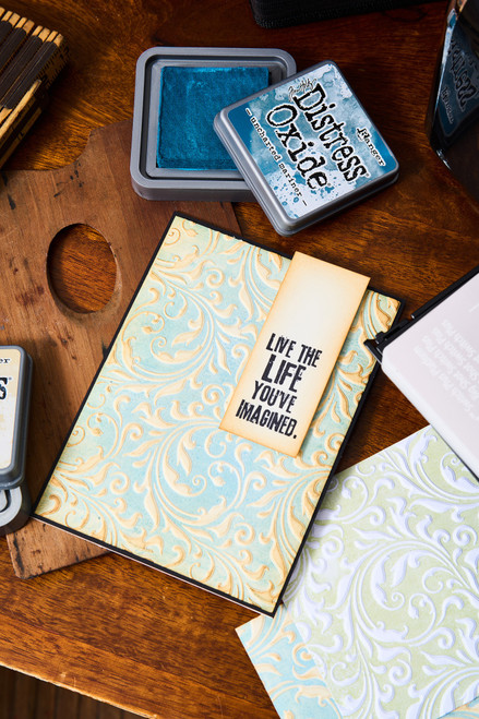 Sizzix Textured Impressions Embossing Folder by Tim Holtz-Vault Flourish - 5A002MX7-1GPC2