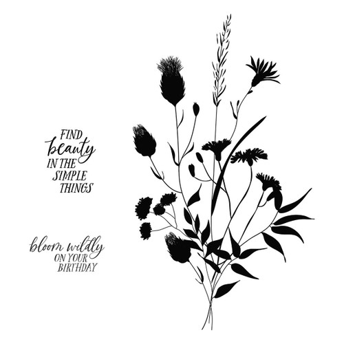 Spellbinders BetterPress Plate-Bloom Wildly, Field Notes 5A002YH6-1GZB4