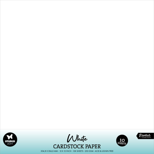 3 Pack - Studio Light Winter Wonderland Cardsotck 12"X12" 10/Pkg-White - 5A002Y9X-1GZ6Z - 8713943160541