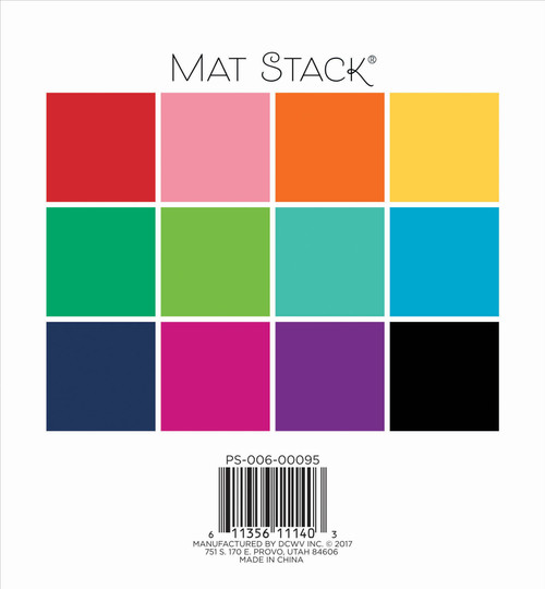 DCWV Single-Sided Cardstock Stack 6"X6" 42/Pkg-Brights Textured Solid, 14 Colors/3 Each - PS006095