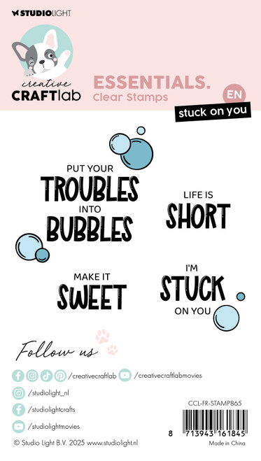 Creative Craftlab Essentials Clear Stamps-Stuck On You - 5A002Y9R-1GZ6L