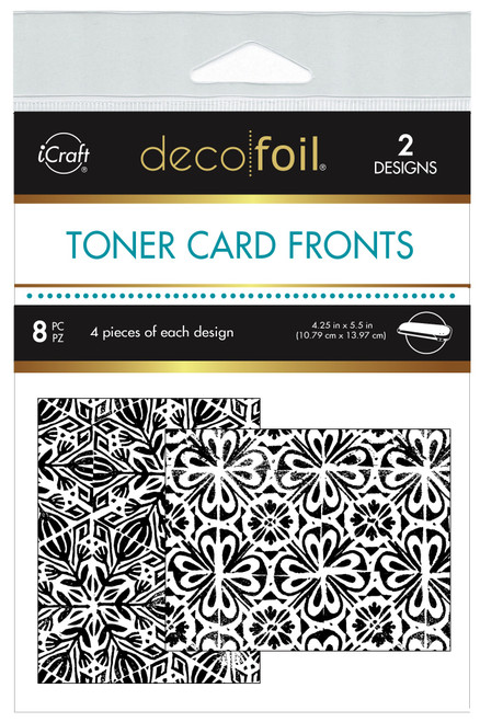 Deco Foil Toner Card Fronts 4.25"X5.5" 8/Pkg-Artsy Print - 5A002BQN-1GZ1P - 000943057185