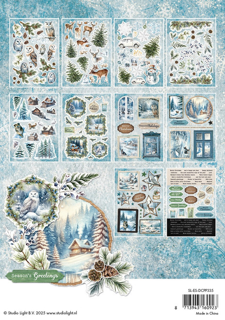 Studio Light Die-Cut Paper Pad 5.83"X8.27" 20/Pkg-Winter Wonderland - 5A002Y95-1GZ6Y