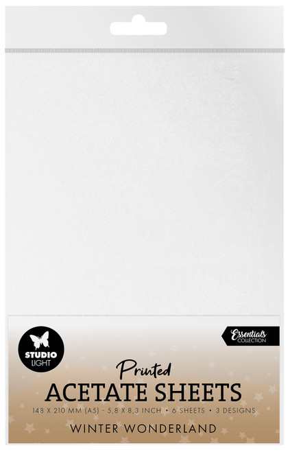 Studio Light Winter Wonderland Acetate Sheets 6/Pkg-Winter Wonderland - 5A002Y9M-1GZ7B - 8713943161043