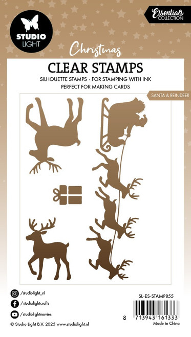 Studio Light Photorealistic Clear Stamps-Santa & Reindeer - 5A002YBG-1GZ7D