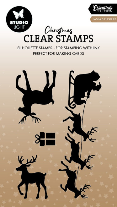 3 Pack - Studio Light Photorealistic Clear Stamps-Santa & Reindeer - 5A002YBG-1GZ7D - 8713943161333