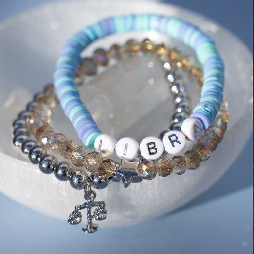 Jewelry Made By Me Zodiac 3 Piece Bracelet Set-Libra - 5A002JJ0-1GL19 - 842702193945