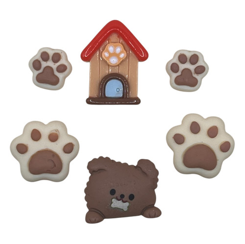 6 Pack - Buttons Galore Flatbackz Embellishments-Pup Patrol - FBZ-1H0HT - 840934077187 6 Pack - Buttons Galore Flatbackz Embellishments-Pup Patrol - FBZ-1H0HT - 840934077187