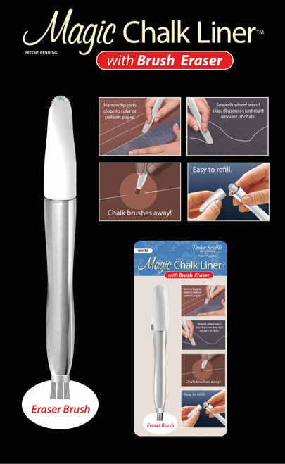 Taylor Seville Magic Chalkliner with Brush Eraser-White - 5A002YZV-1H0DG - 766152219645