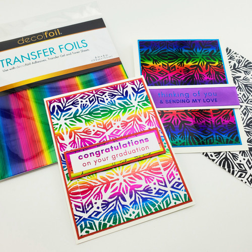 3 Pack - Deco Foil Transfer Sheets 6"X6" 12/Pkg-Prismatic Rainbow - 5A002JZM-1GZ1L