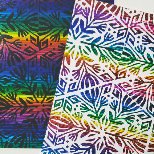 3 Pack - Deco Foil Transfer Sheets 6"X6" 12/Pkg-Prismatic Rainbow - 5A002JZM-1GZ1L 3 Pack - Deco Foil Transfer Sheets 6"X6" 12/Pkg-Prismatic Rainbow - 5A002JZM-1GZ1L