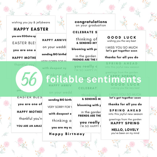 4 Pack - Deco Foil Toner Sentiments Pack 4.25" X 5.5" 8/Pkg-Spring Ahead - 5A002Y3K-1GZ1K