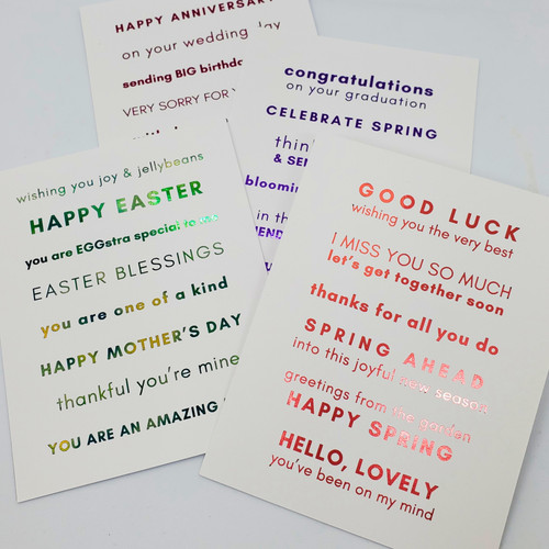 4 Pack - Deco Foil Toner Sentiments Pack 4.25" X 5.5" 8/Pkg-Spring Ahead - 5A002Y3K-1GZ1K 4 Pack - Deco Foil Toner Sentiments Pack 4.25" X 5.5" 8/Pkg-Spring Ahead - 5A002Y3K-1GZ1K