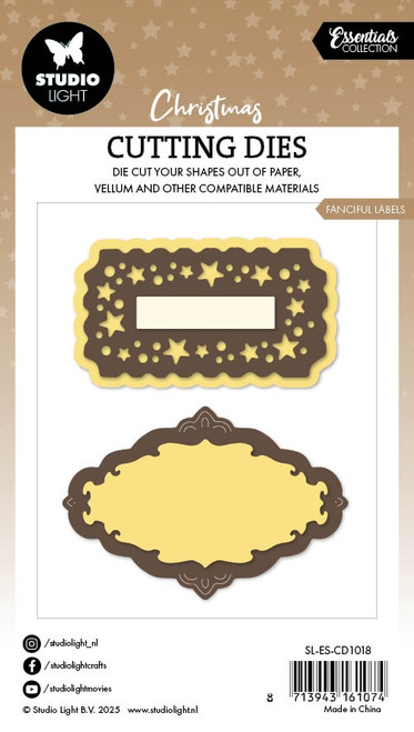 2 Pack - Studio Light Fairy Christmas Cutting Die-Fanciful Labels - 5A002Y9D-1GZ6P