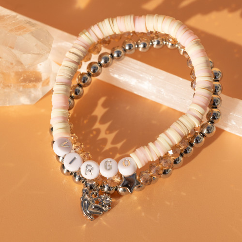 Jewelry Made By Me Zodiac 3 Piece Bracelet Set-Virgo - 5A002JJ5-1GL0V - 842702193884