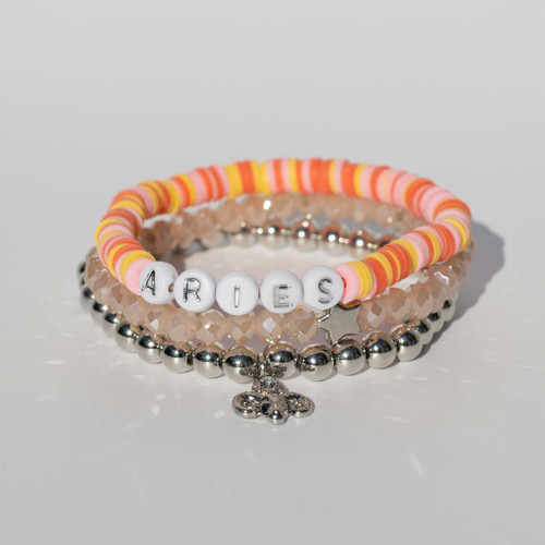 Jewelry Made By Me Zodiac 3 Piece Bracelet Set-Aries - 5A002JHR-1GL0Z