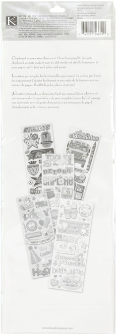 3 Pack - Adhesive Chipboard-Sweetie Birthday - K566590